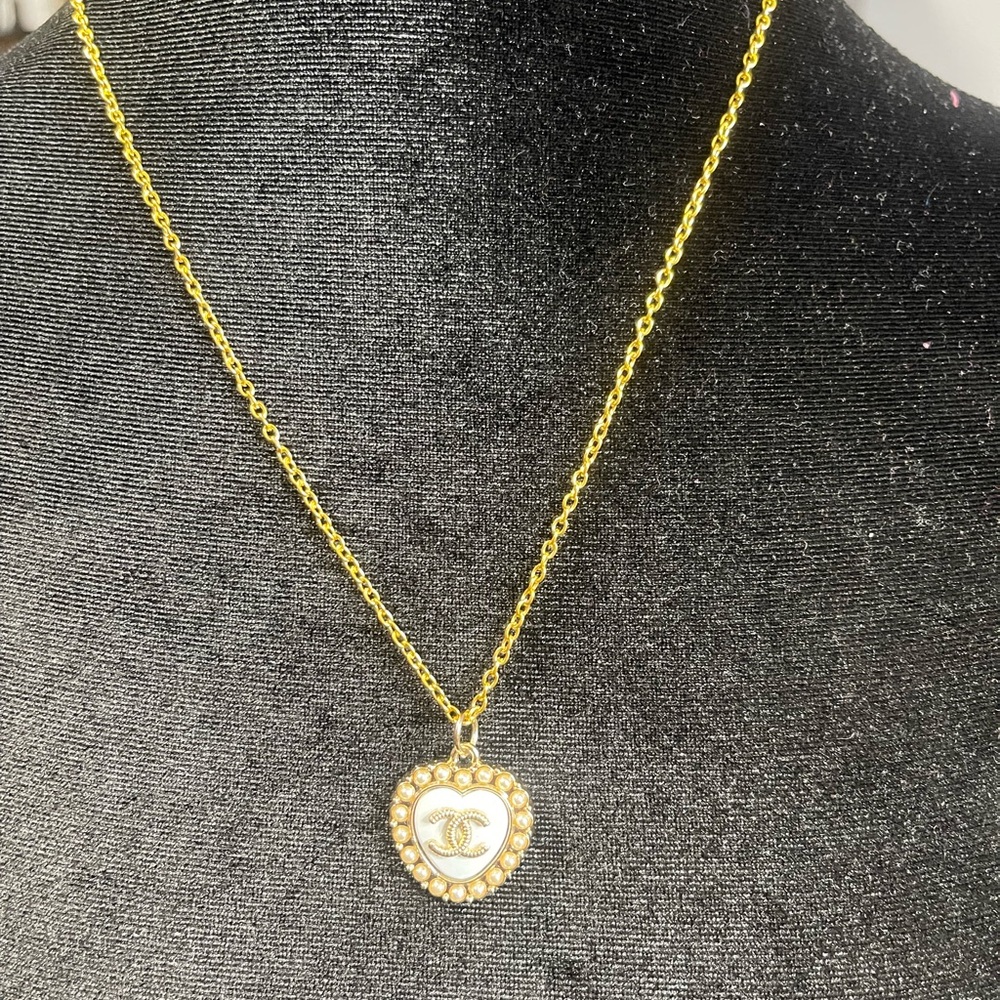 Chanel zipper pull - authentic- on 18” sterling silver chain